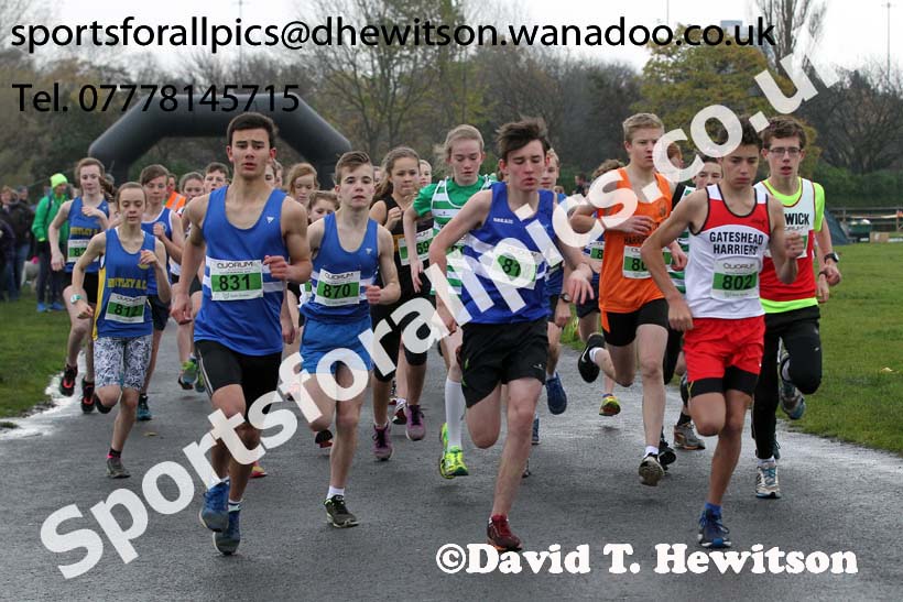 Under-15s Heaton Memorial Road Race, Town Moor, Newcastle. Photo: David T. Hewitson/Sports for All Pics
